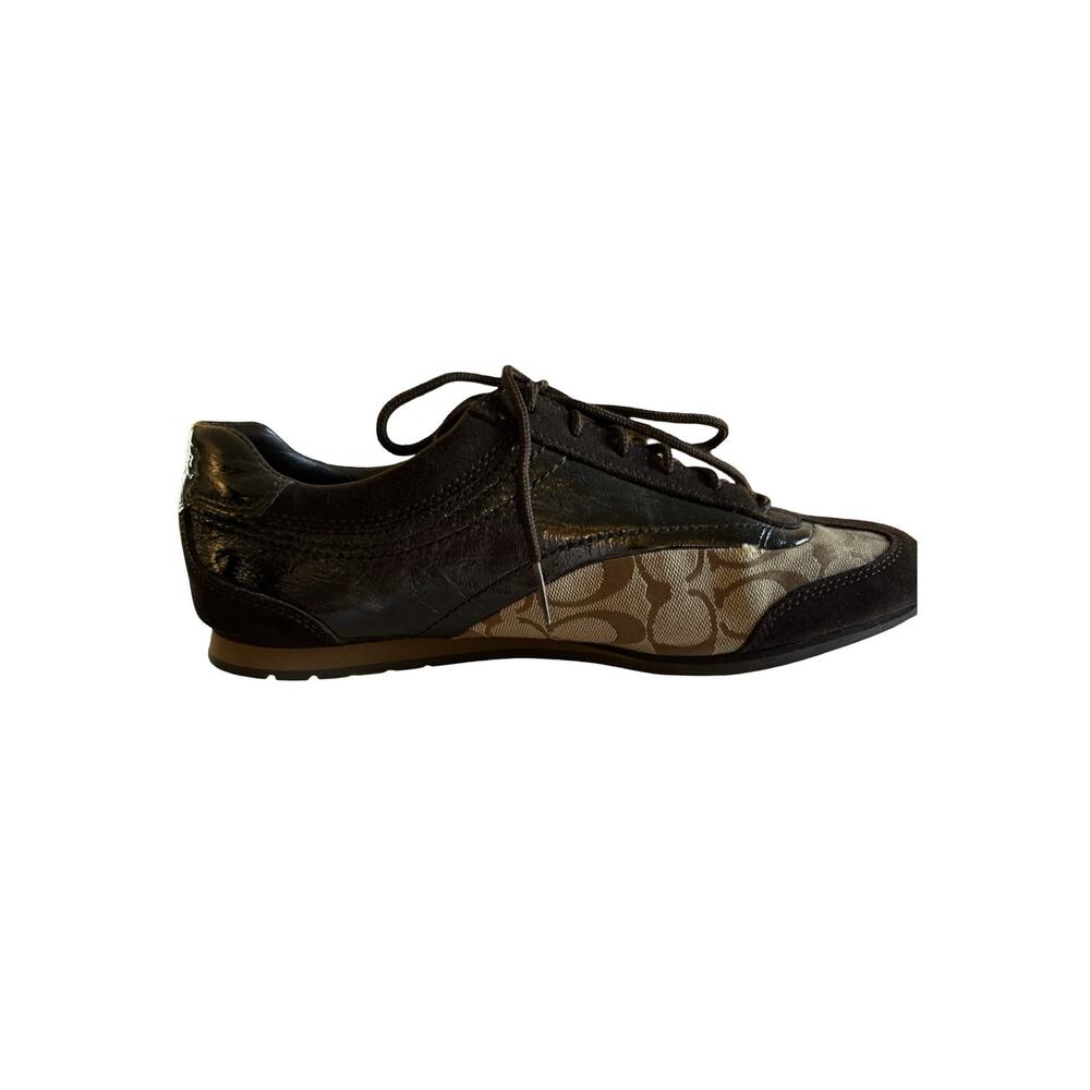 COACH Shoes Womens Size 10 Kodie Brown Signature C Logo Low Top Sneaker Comfort